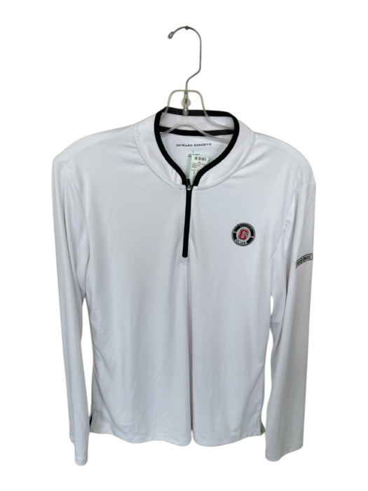 Onward Reserve White & Black Polyester UGA Half Zip Athletic Men's Pullover White & Black / L
