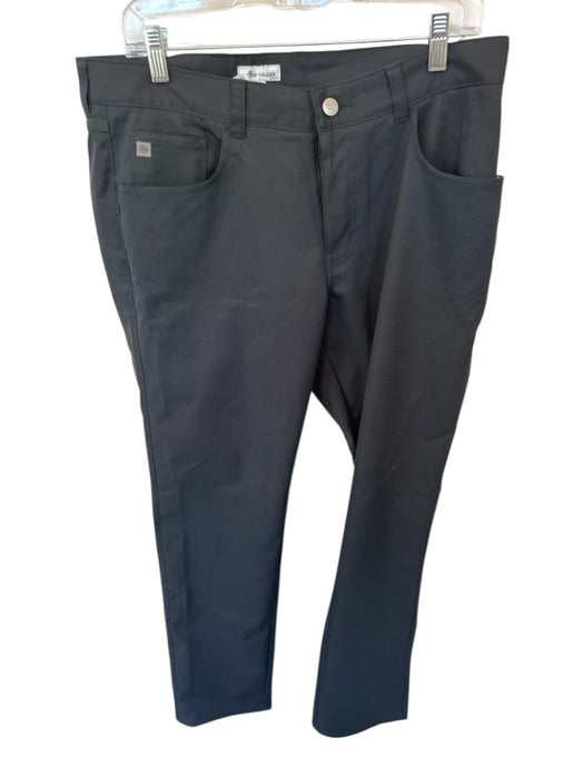 Peter Millar Size 33x32 Black Polyester Solid Men's Pants Black / 33x32