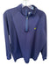 Masters Tech Navy & Yellow Poly Blend Masters Logo Half Zip Golf Men's Pullover Navy & Yellow / M