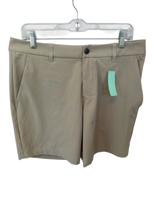 Lululemon Size 33 Khaki Recycled Polyester Solid Athletic Men's Shorts Khaki / 33