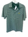Augusta Natl Golf Size S Green & White Poly Blend Masters Logo Striped Golf Polo Green & White / S