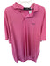 Ralph Lauren Sport Size XL Pink & White Poly Blend Striped Golf Men's Polo Pink & White / XL