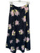 By TiMo Size M Black & Pink Cotton Elastic Waist Flowers Maxi Skirt Black & Pink / M