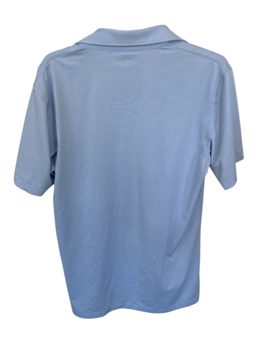 Peter Millar Size S Blue & White Polyester Striped Golf Men's Polo Blue & White / S