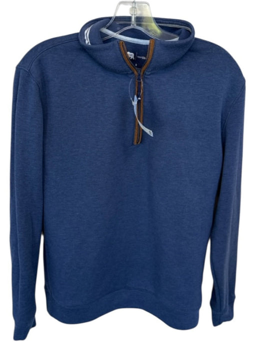 Onward Reserve Navy Polyester Blend Solid Half Zip Athletic Men's Pullover Navy / S