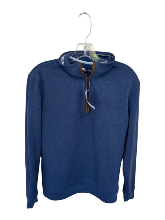 Onward Reserve Navy Polyester Blend Solid Half Zip Athletic Men's Pullover Navy / S