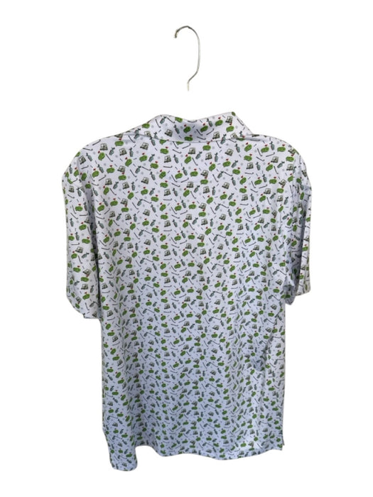 Happy Threads NWT Size L White & Green Polyester Golf Golf Men's Polo White & Green / L