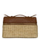 Tuckernuck Brown & Tan Leather & Wicker Zip Around Top Handle Bag Brown & Tan / S