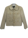 Nili Lotan Size M Tan Corduroy Front Pockets Cropped Gold Hardware Jacket Tan / M