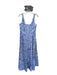 Staud Size 8 Blue Cotton Sleeveless Flowers Back Zip Maxi Dress Blue / 8
