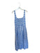Cleobella Size M Blue & White Cotton Sleeveless Checkered Back Zip Maxi Dress Blue & White / M