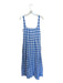 Cleobella Size M Blue & White Cotton Sleeveless Checkered Back Zip Maxi Dress Blue & White / M