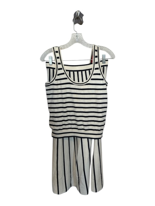 Boden Size S/8 Cream & Black Cotton Blend Sleeveless Striped Maxi Skirt Set Cream & Black / S/8