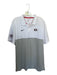 Nike Size XL White & Gray Polyester UGA Color Block Athletic Men's Polo White & Gray / XL