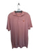 Peter Millar Size M Orange & White Polyester Striped Golf Men's Polo Orange & White / M
