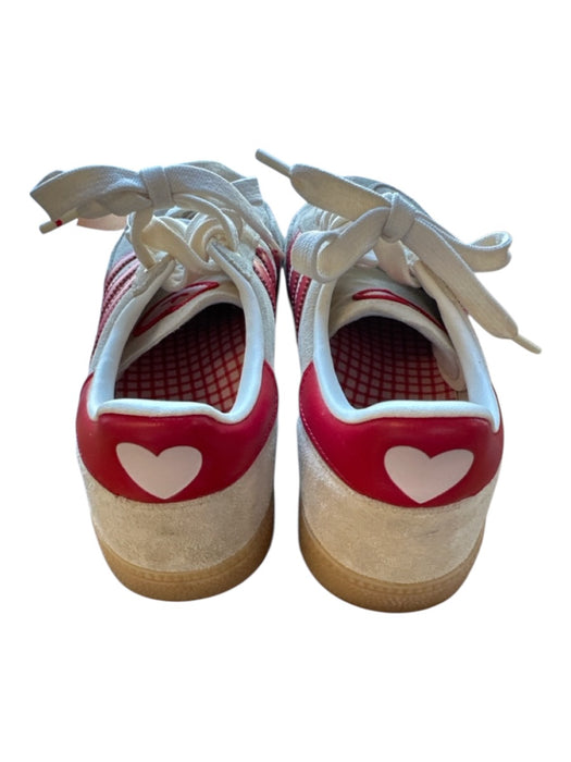Adidas Shoe Size 9.5 Cream & Red Suede Lace Up Athletic Sneakers Cream & Red / 9.5