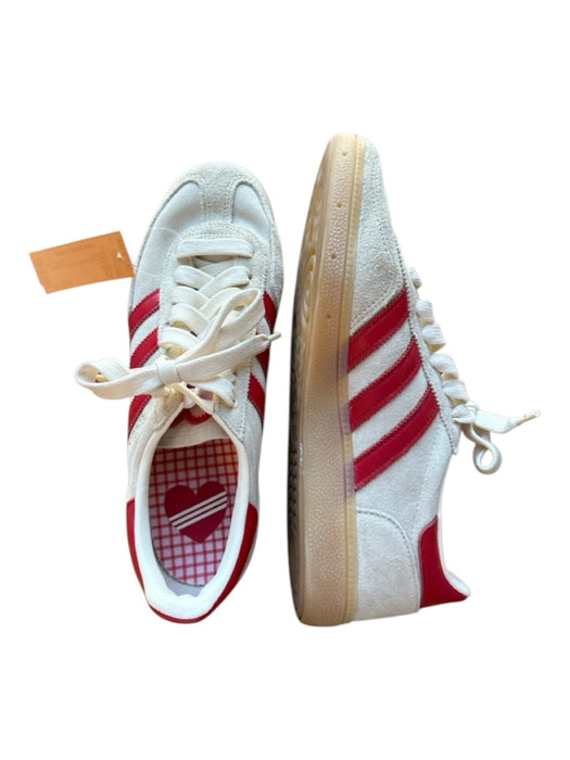 Adidas Shoe Size 9.5 Cream & Red Suede Lace Up Athletic Sneakers Cream & Red / 9.5