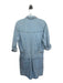 7 For All Mankind Size M Light Wash Cotton Long Sleeve Button Down Denim Romper Light Wash / M