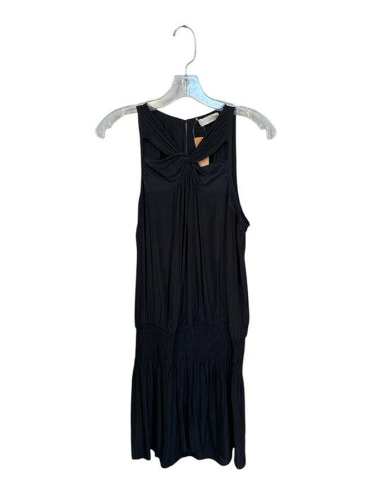 Ramy Brook Size M Black Polyester Sleeveless Smocked Waist Dress Black / M
