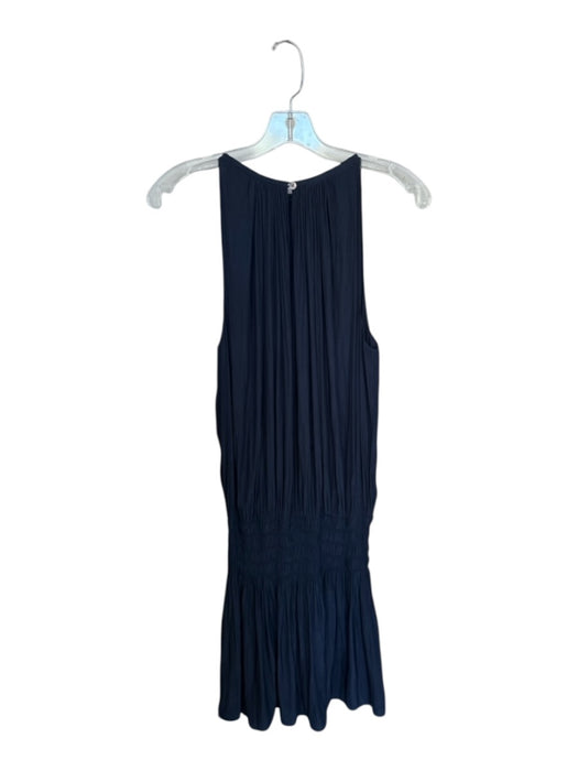 Ramy Brook Size M Navy Polyester Sleeveless Smocked Waist Dress Navy / M