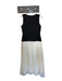 Moon River Size M Black & Cream Polyester Sleeveless Acordian Pleated Maxi Dress Black & Cream / M