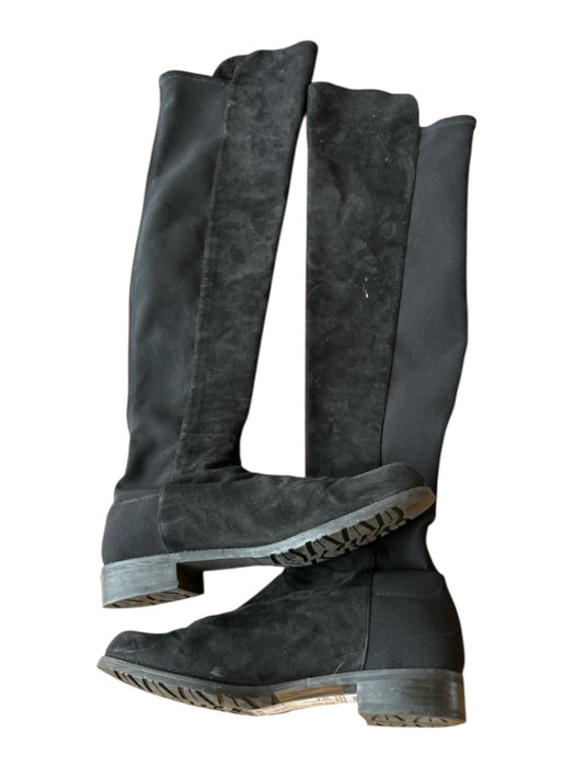 Stuart Weitzman Shoe Size 10.5 Black Suede Stretch Back Over the Knee Boots Black / 10.5