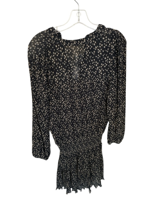 Muche et Muchette Size One Size Black & Tan Polyester Long Balloon Sleeve Dress Black & Tan / One Size