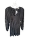 Ramy Brook Size M Black Polyester Long Balloon Sleeve Raw Edge Dress Black / M