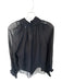 Veronica Beard Size 6 Black Silk Long Sheer Sleeves Mock Neck Slip Incl Top Black / 6