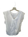 Field Trip Size M White Cotton Flutter Sleeves Back Pleat Top White / M
