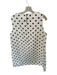 Vrg Grl Size M White & Gray Cotton Sleeveless Polka Dot Shift Back Zip Dress White & Gray / M