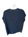 Vince Size S Navy Silk Cap Sleeve Pleat Detail V Neck Top Navy / S