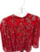 BA & SH Size L Red & Gold Silk Blend Long Sleeve Flowers Metallic Top Red & Gold / L