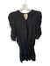 Muche et Muchette Size M/L Black Polyester 3/4 Balloon Sleeve Buttons Dress Black / M/L