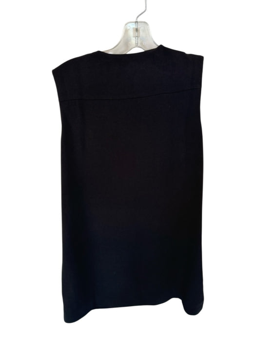English Factory Size L Black Polyester Sleeveless Lace Up Front Shift Dress Black / L