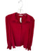 Alice & Olivia Size L Red Silk Long Sleeve Button Down Top Red / L