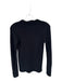 Sezane Size M Black Cotton & Wool Mock Neck Long Sleeve Ribbed Sweater Black / M