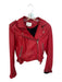 IRO Size 42 Red Lamb leather Long Sleeve Zip Close Moto Jacket Red / 42