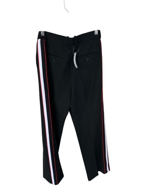 Babaton Size 8 Black & Red Polyester Blend Side Stripe High Waist Wide Leg Pants Black & Red / 8