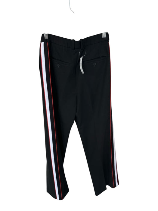 Babaton Size 8 Black & Red Polyester Blend Side Stripe High Waist Wide Leg Pants Black & Red / 8