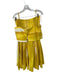 Antonio Melani Size 8 Yellow & White Cotton Blend High Waist Cropped Skirt Set Yellow & White / 8