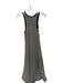 Solid & Striped Size M Black & Cream Viscose Sleeveless Lines Maxi Dress Black & Cream / M