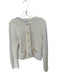 Vince Size M Cream Cotton Blend Fuzzy Button Down Cardigan Sweater Cream / M