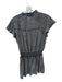 Rails Size L Gray Cotton Blend Short Sleeve Smocked Waist Acid Wash Denim Dress Gray / L