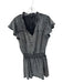 Rails Size L Gray Cotton Blend Short Sleeve Smocked Waist Acid Wash Denim Dress Gray / L