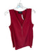 The Kooples Size M Red Silk Sleeveless Front Zip Top Red / M