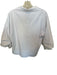 Brochu Walker Size M White Cotton Long Balloon Sleeve Button Down Collar Top White / M