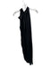 Veronica Beard Size 8 Black Cotton & Silk High Neck neck tie Crinkle Maxi Dress Black / 8
