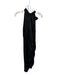 Veronica Beard Size 8 Black Cotton & Silk High Neck neck tie Crinkle Maxi Dress Black / 8