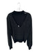 Generation Love Size M Black & Silver Wool Blend Mock Neck Shoulder Pads Sweater Black & Silver / M